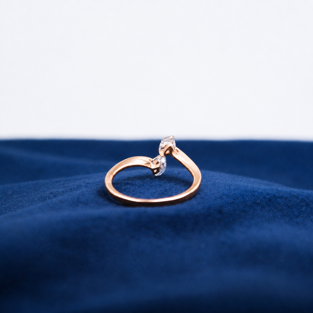 Rosé Butterfly Crystal Ring