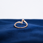 Rosé Butterfly Crystal Ring