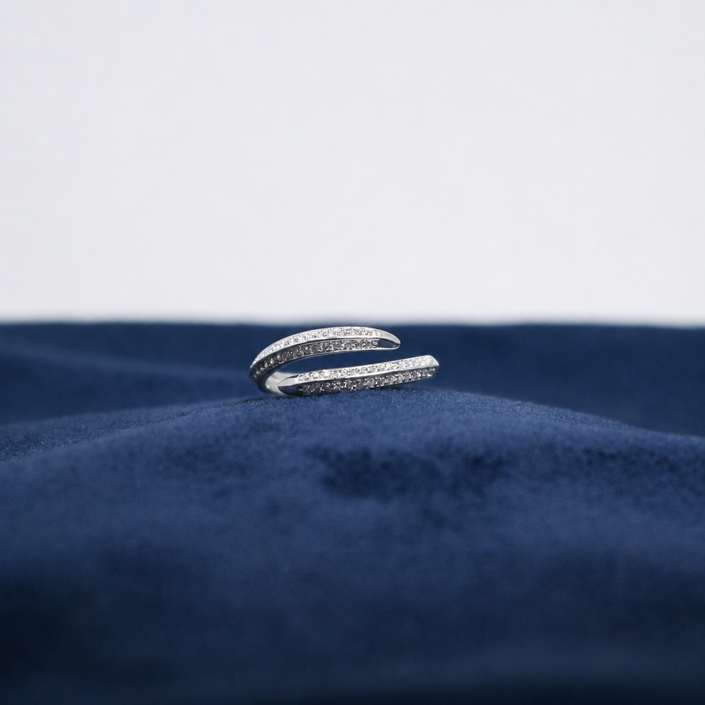 Silver Aurelle Twin Loop Ring