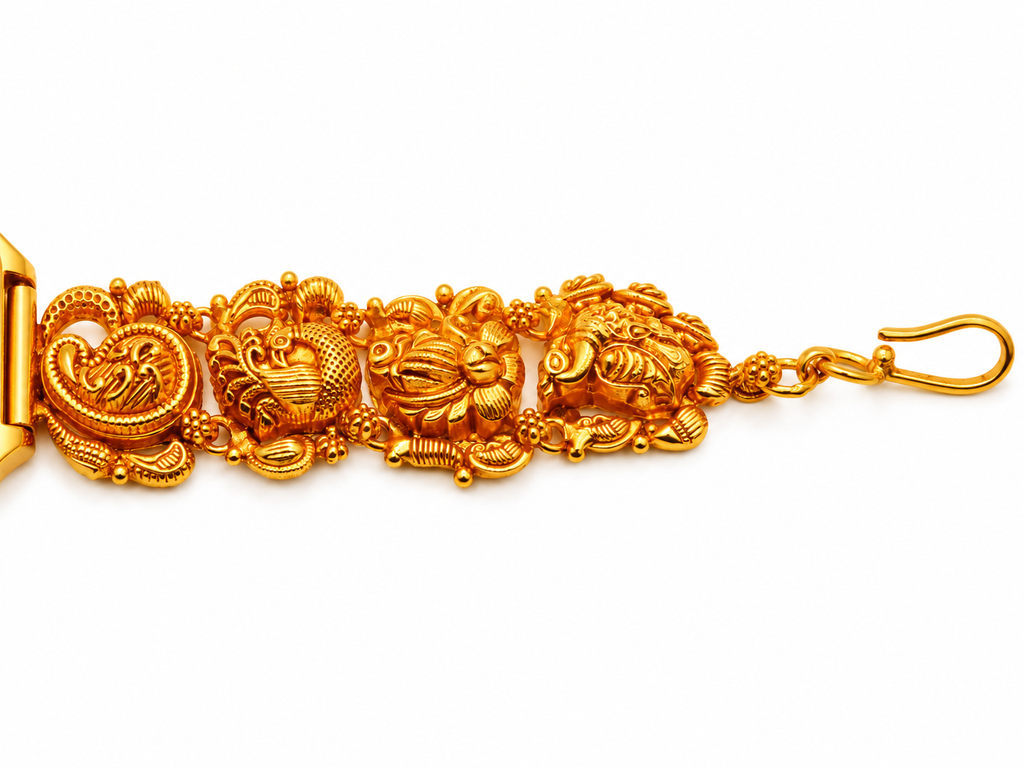 Viha Quartz Rajvani Heritage Gold-Tone Bracelet Watch