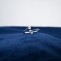 Silver Flutter Crystal Ring