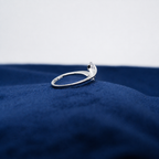 Silver Flutter Crystal Ring