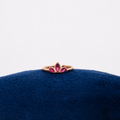 Rosé Ruby Leaf Toe Ring
