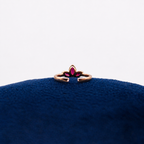 Rosé Ruby Leaf Toe Ring