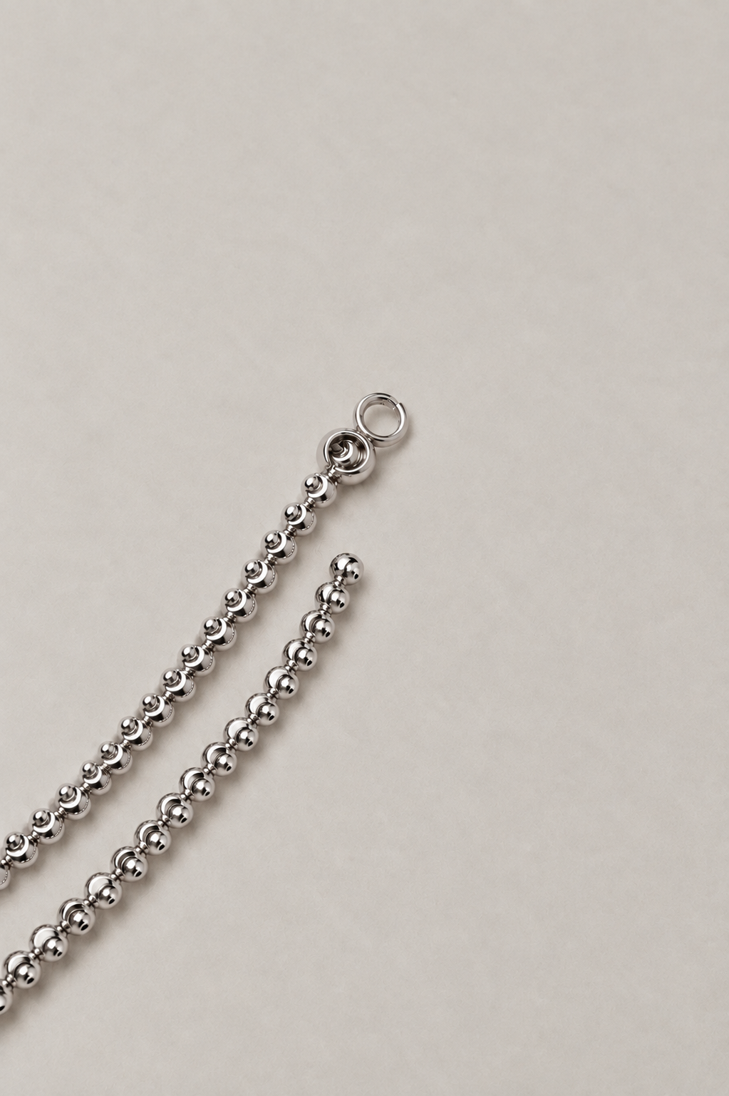 Silver Elara Beaded Anklet