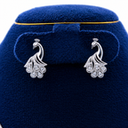 Silver Peacock Feather Set