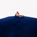 Silver Pink Petalflare Toe Ring