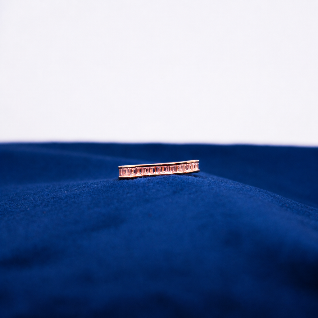Rosé Baguette Luxe Band Ring