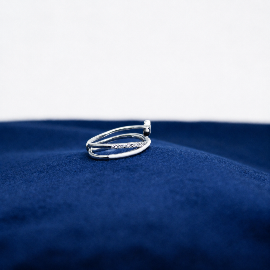 Silver Celestial Crystal Ring