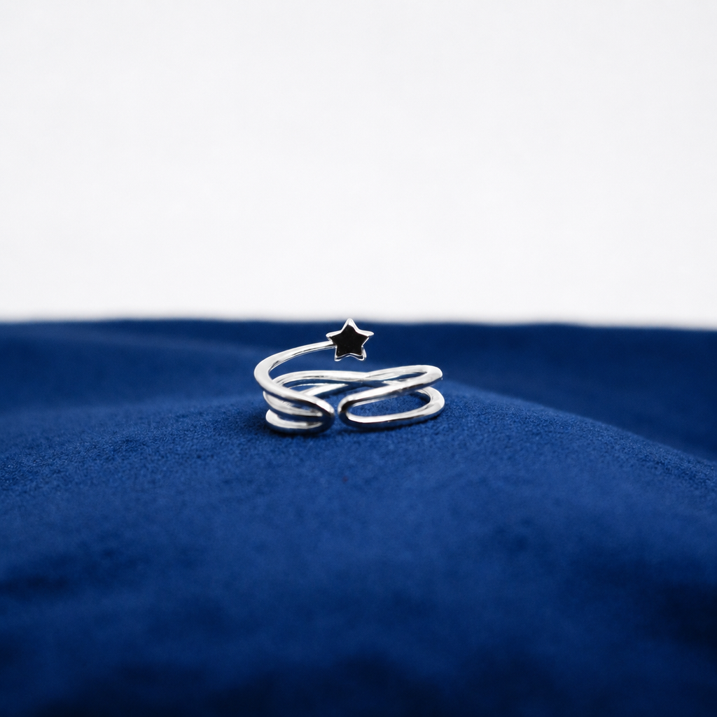 Silver Celestial Crystal Ring