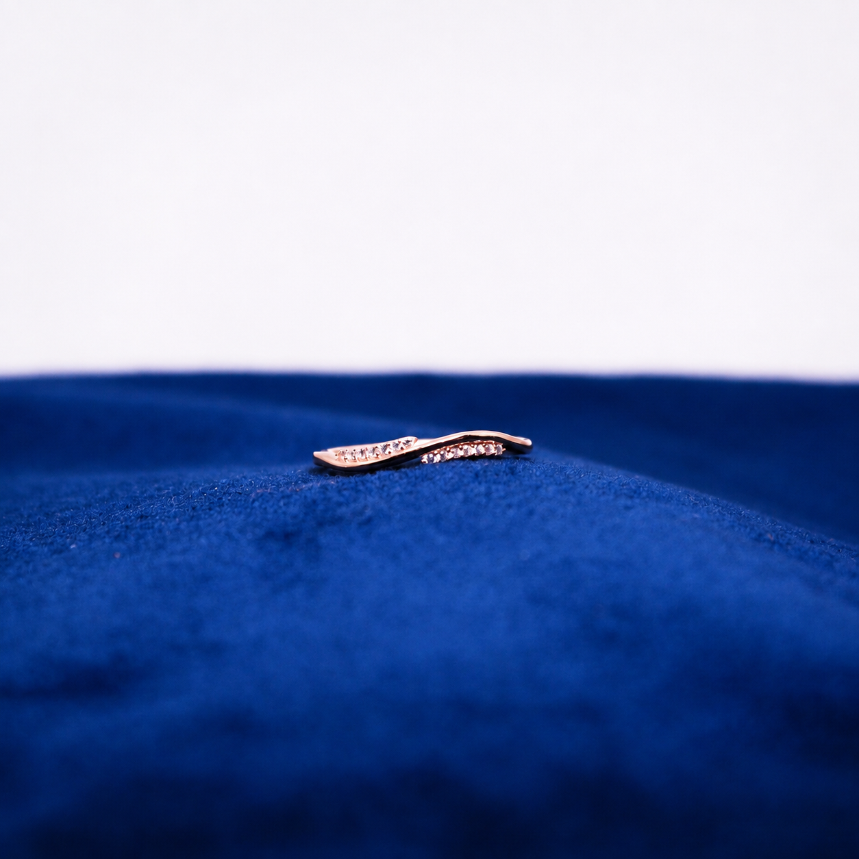 Rose Gold Aurelle Crystal Slim Ring