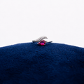 Silver Pink Teardrop Grace Toe Ring