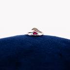 Silver Pink Teardrop Grace Toe Ring