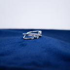 Silver Seraphina Interwoven Crystal Ring