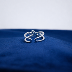 Silver Seraphina Interwoven Crystal Ring