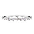 Silver Crystal Flow Ring