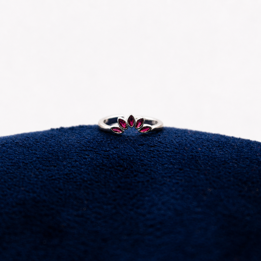 Silver Rosapetal Toe Ring