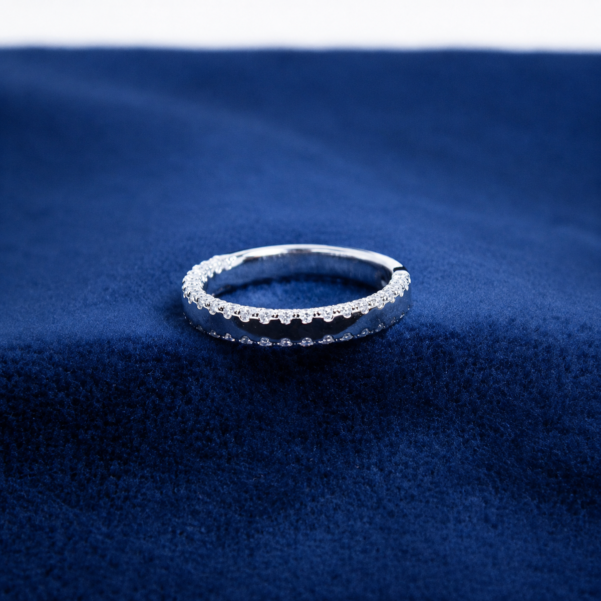Silver Celeste Twisted Crystal Ring
