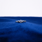Silver Crystal Flowerlet Ring