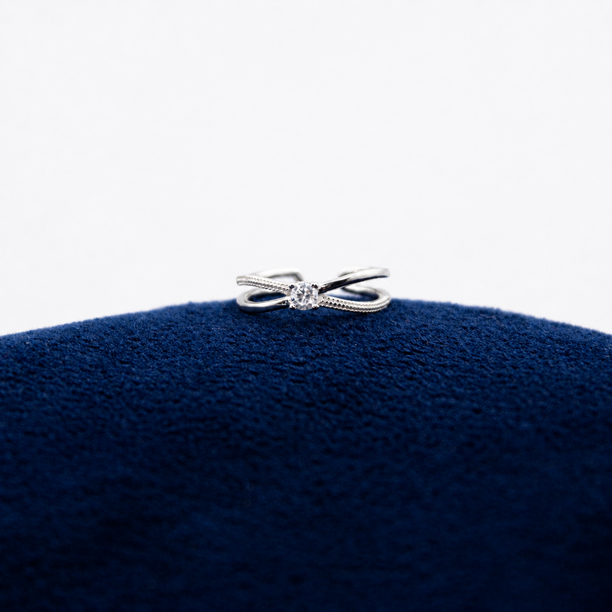 Silver Crystal Weave Toe Ring