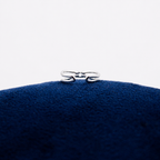 Silver Crystal Weave Toe Ring