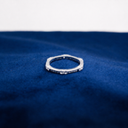 Silver Crystal Double Row Ring
