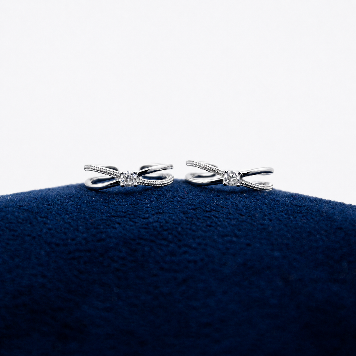 Silver Crystal Weave Toe Ring