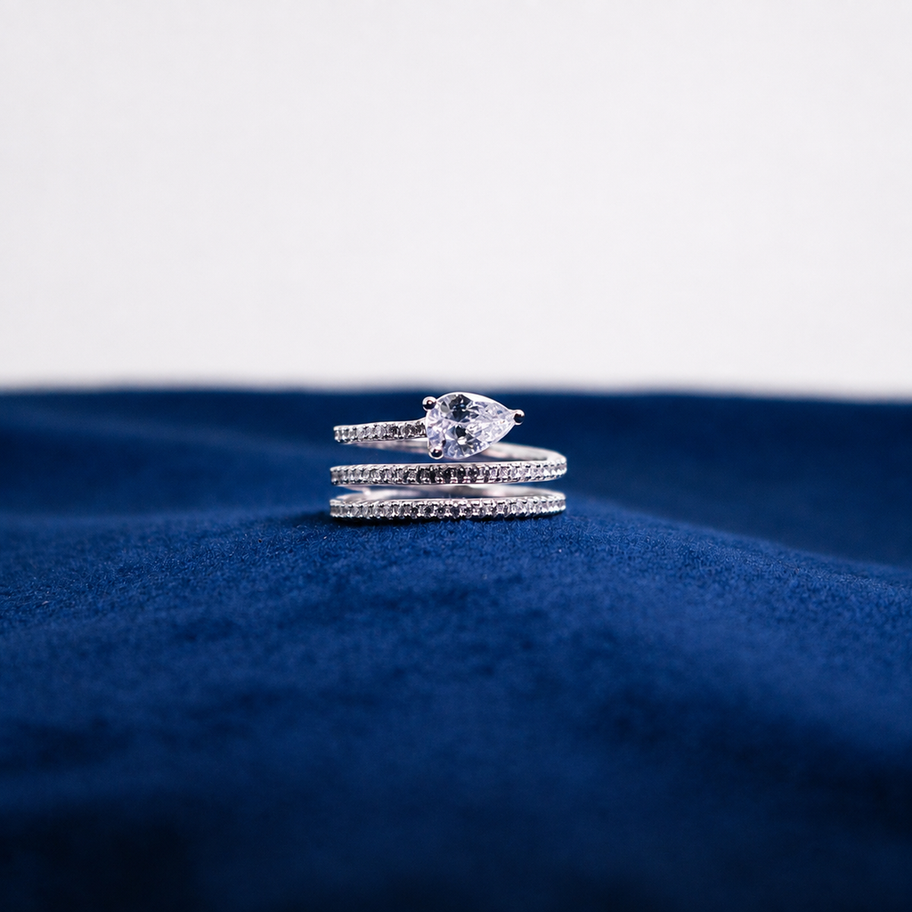 Silver Solenne Double-Band Ring