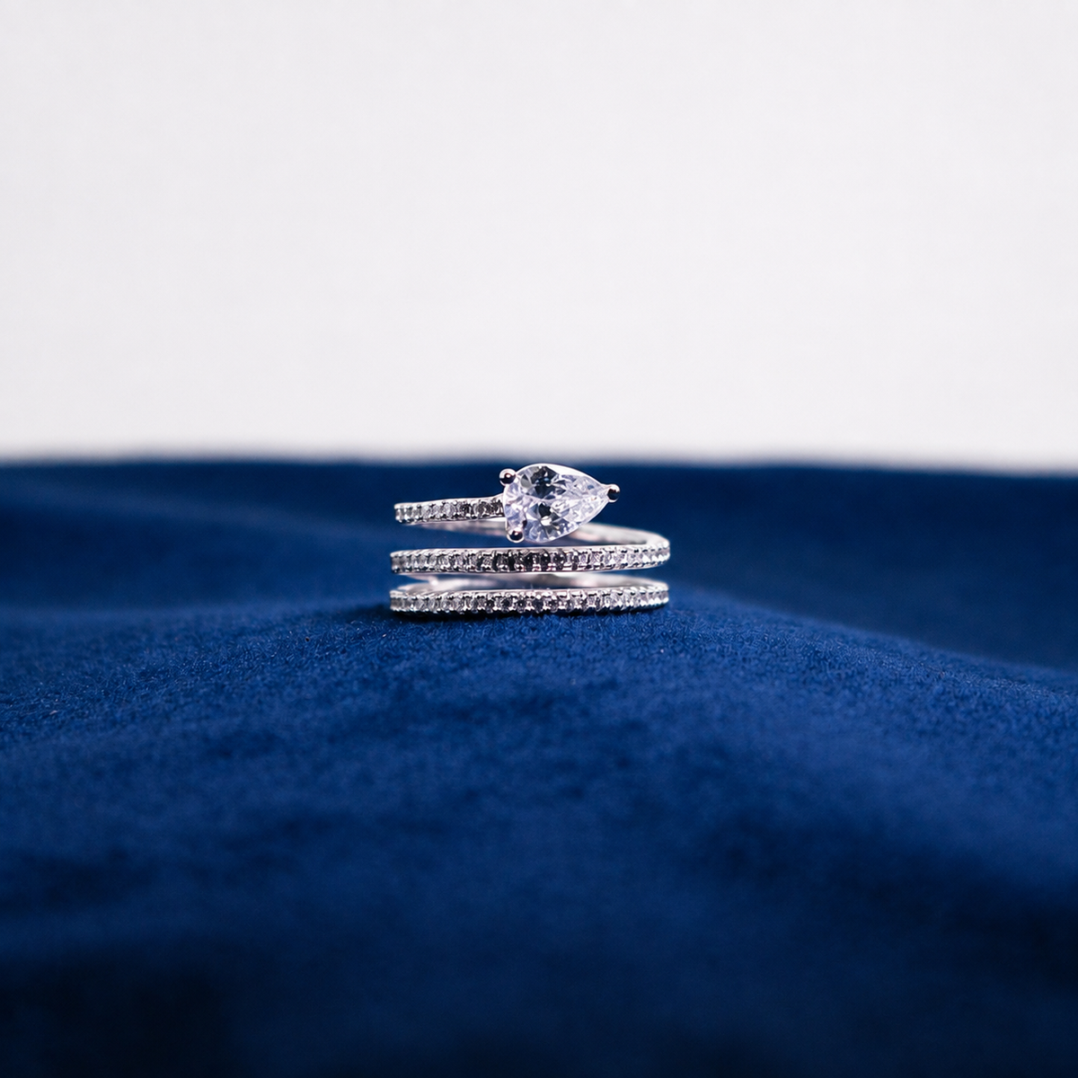 Silver Solenne Double-Band Ring