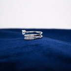 Silver Lumière Double-Band Ring