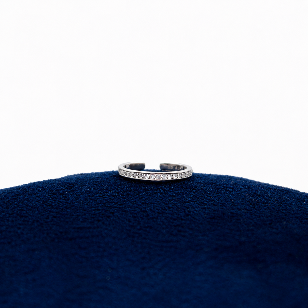 Silver Crystal Grace Toe Ring
