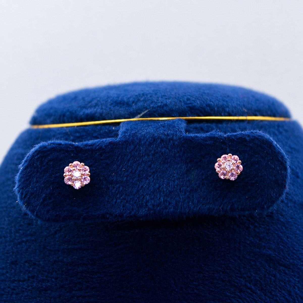 Rose Gold Crystal Flower Pendant & Earring Set