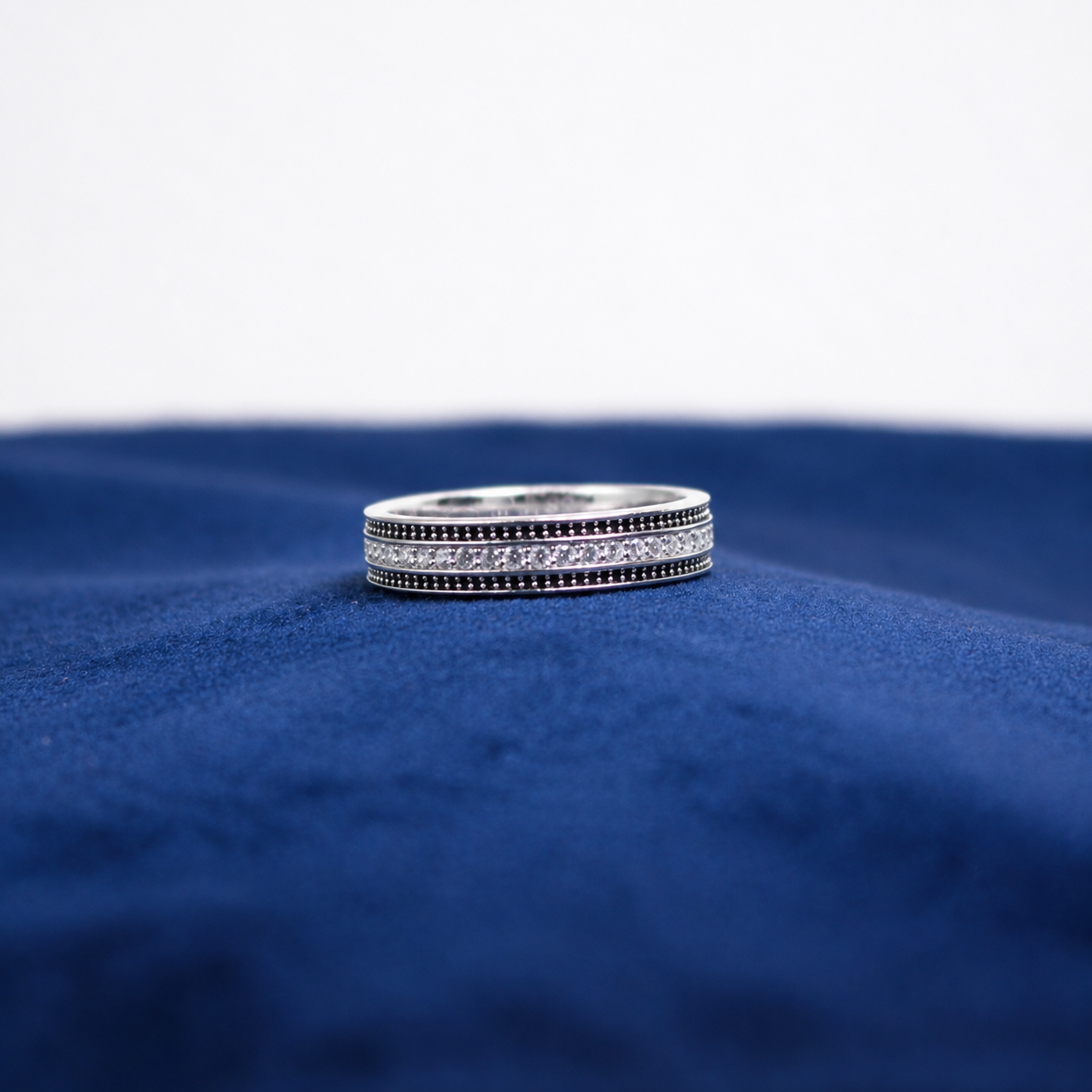 Silver Crystal Royale Band Ring