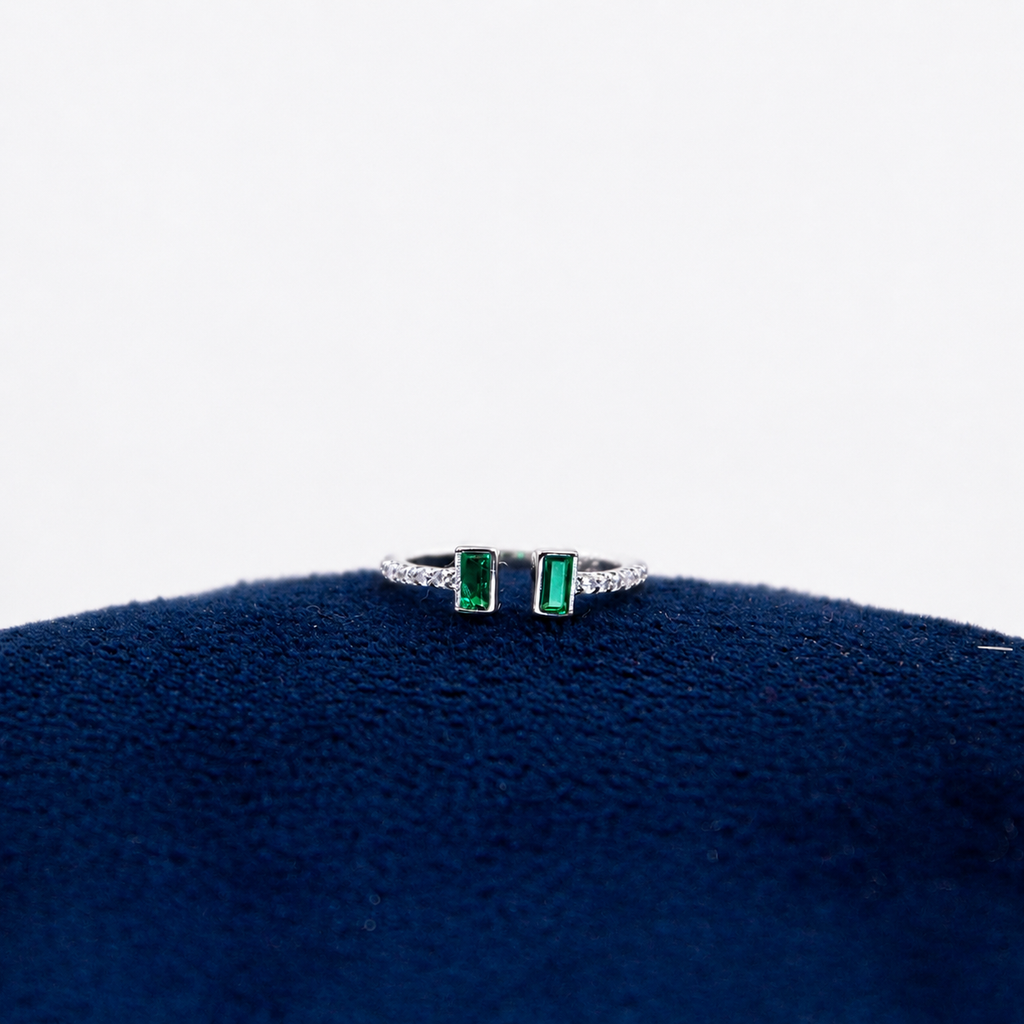 Emerald Duo Toe Ring