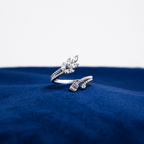 Silver Celeste Floral Accent Ring