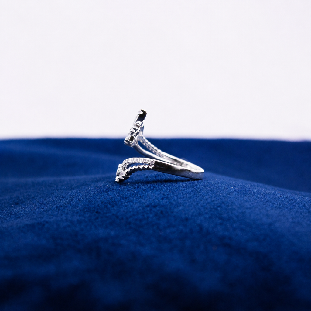 Silver Celeste Floral Accent Ring