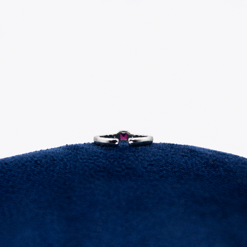 Silver Pink Royale Toe Ring