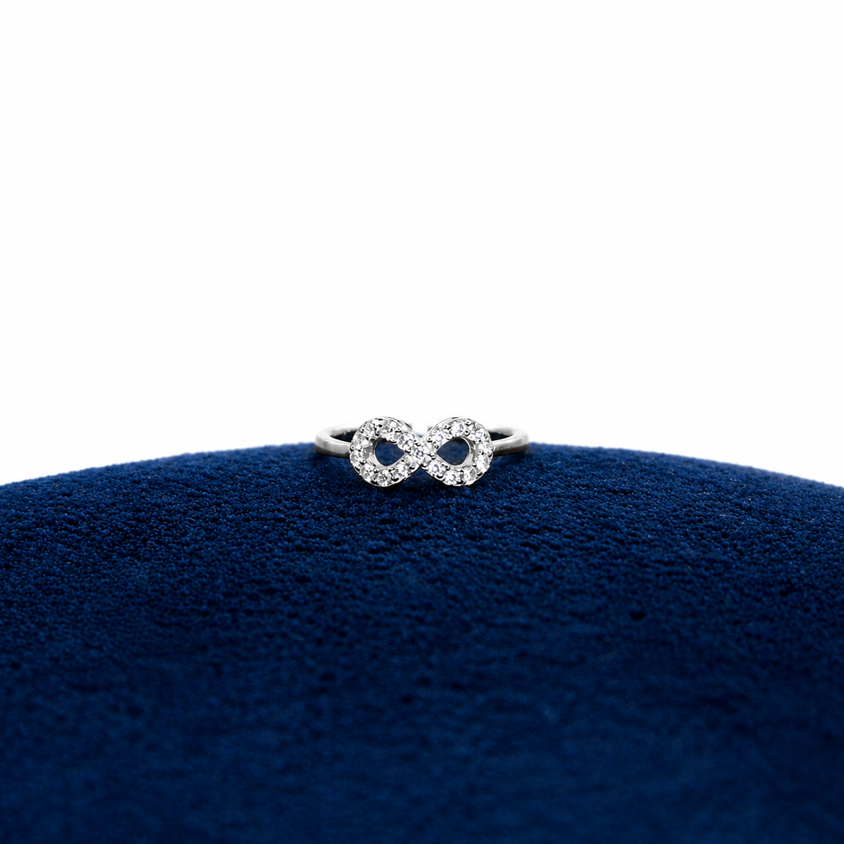Silver Infinity Crystal Toe Ring