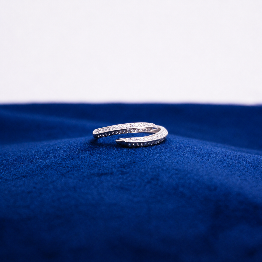 Silver Aurelle Twin Loop Ring