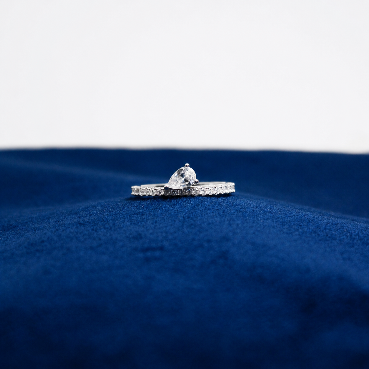Silver Bow Crystal Grace Ring