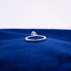 Silver Bow Crystal Grace Ring