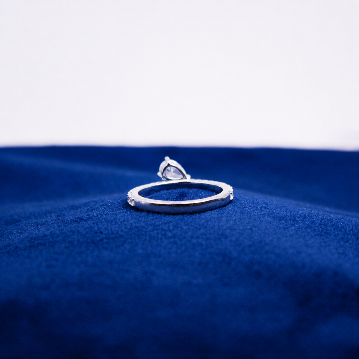 Silver Bow Crystal Grace Ring