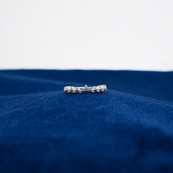 Silver Crystal Flow Ring