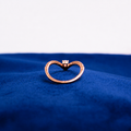 Rosé Crossover Crystal Ring