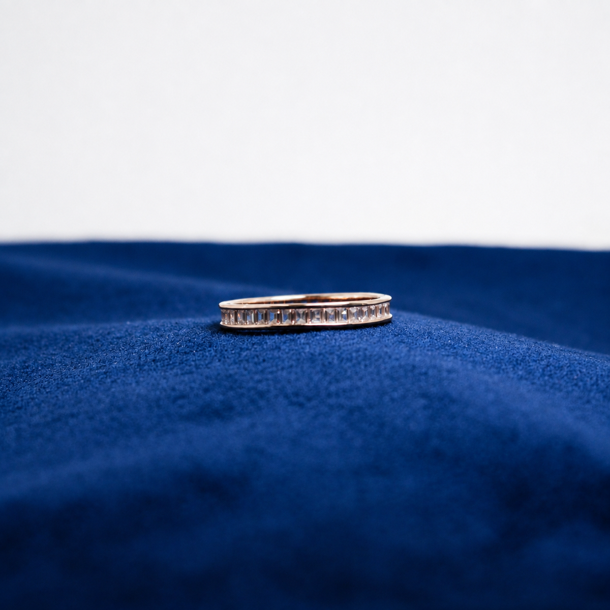 Silver Baguette Luxe Band Ring