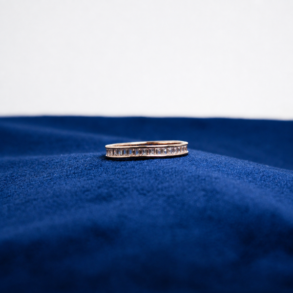 Silver Baguette Luxe Band Ring