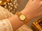 Raga Titan Aurelia Heritage Gold-Tone Bracelet Watch