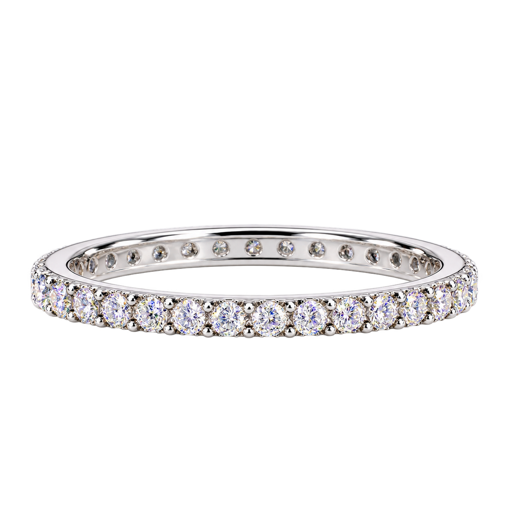 Silver Crystalline Elongé Ring