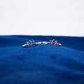 Silver Pink & Green Bloom Toe Ring