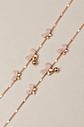 Rose Gold Celeste Butterfly Charm Anklet